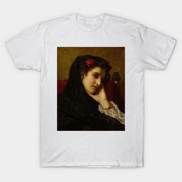 A Spanish Beauty by Hugues Merle T-Shirt by Classic Art Stall